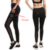 Black Mesh Leggings with Side Pocket